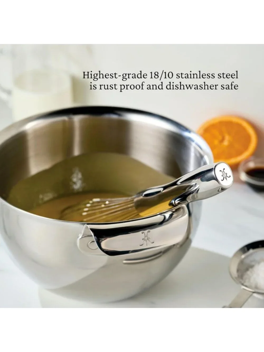 French-Style Stainless Steel Whisk - 9 Inch Chef's Kitchen Tool for Cooking